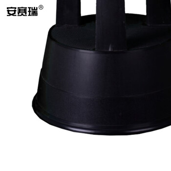 安赛瑞 塑料脚踏梯凳 理货凳超市取货凳登高凳 多功能图书馆洗车移动梯凳 黑色 25228