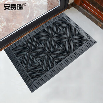 安赛瑞 室外镂空除尘地垫 EVA拼接地垫 灰色 105×105×2.5cm 23427