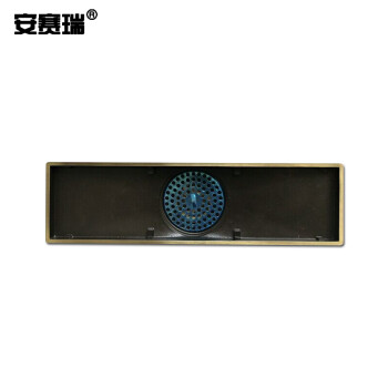安赛瑞 全铜长条地漏 全铜酒店商场浴室地漏大排量铜质 本色 8cm×30cm 510083