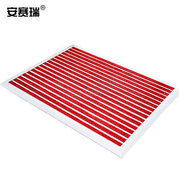 安赛瑞 铝合金地垫 除尘防滑刮泥地垫 2.0壁厚 进门嵌入式脚垫 银行酒店商场门垫60×120cm地面平铺 红色26526