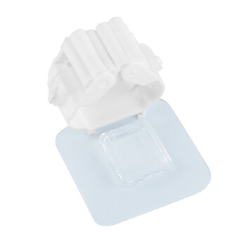 庄太太【颜色随机】免打孔黏胶无痕壁挂便捷置物架挂钩拖把夹