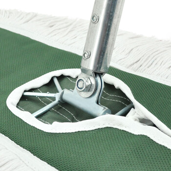 益美得 镀锌铁杆90cm大号平板拖把办公商用地拖棉线拖把物业保洁排拖尘推 分类款绿色