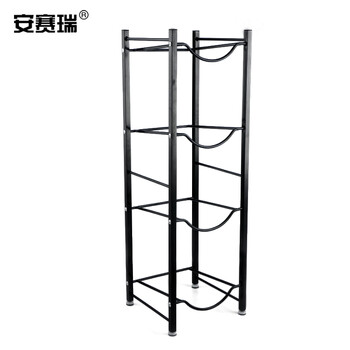 安赛瑞 水桶架 办公室桶装水收纳放置架 4层 工业灰 24768