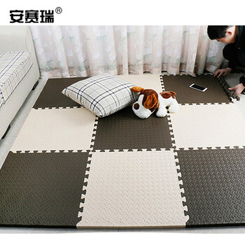 安赛瑞 泡沫拼接地垫 泡沫拼图防滑地垫 60×60cm 4片装 道馆武术搏击摔跤地垫 灰色  27250
