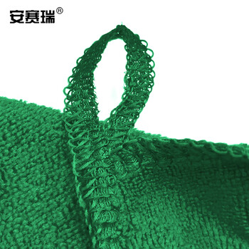 安赛瑞 超细纤维毛巾 多用途百洁布吸水清洁布 30×30cm 保洁洗车 10条装 绿色 27054