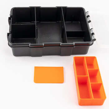 海斯迪克 HKCL-501 工具盒 塑料透明零件盒 分隔式元件储物收纳盒 F-156(22*15*5.7cm)