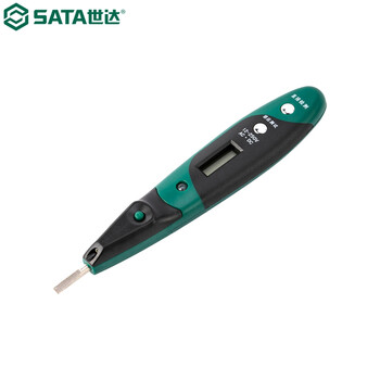 世达（SATA）62602 双色带照明灯数显测电笔