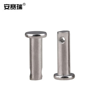 安赛瑞 不锈钢销轴（200支装）平头带孔圆柱销插销销钉定位销 Φ3×25mm 430099