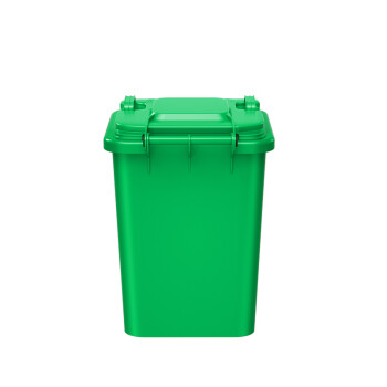 舒蔻（Supercloud）大号塑料分类垃圾桶小区环卫户外带盖加厚垃圾桶全国标准分类50L加厚绿色厨余垃圾