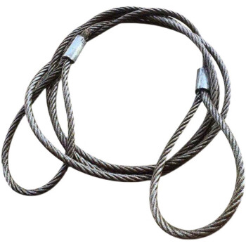 万尊 油性钢丝绳12mm3米双扣压制钢丝绳起重吊索工具