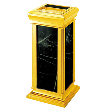 南 GPX-8A 金盖座地南方烟灰桶 镜金 黑白根 商场垃圾桶 酒店落地烟灰桶立式果皮桶商场垃圾筒