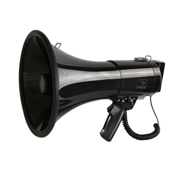 谋福CNMF喊话器50W大功率喇叭户外警报扩音器录音充电插卡手持喇叭(黑色经典款 含电池) 697
