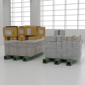 京顿 复合型材枕木仓储用垫木枕木回字形枕木 军绿色200*12*12cm