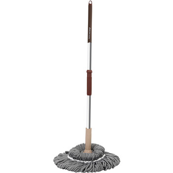 兰诗（LAUTEE）YMJ-001 不锈钢杆免手洗拖把自拧水旋转拖把 干湿两用墩布纤维绳