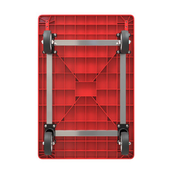 京佳乐JE3503手推车红色70*47cm仓储物流搬运车承重300斤4寸轻音轮