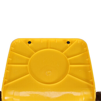 冰禹 BYlf-1018 医疗垃圾桶 医院卫生院诊所医疗废物桶 塑料垃圾桶带盖 120L加厚带轮款