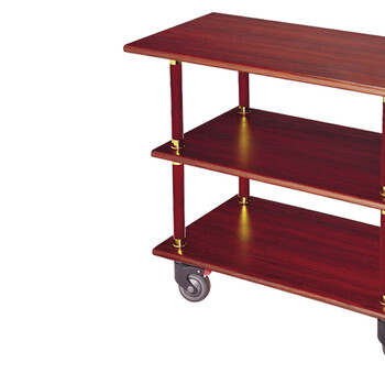 南 C-20A 三层服务车 红木色 可拆装 餐车清洁车服务车手推车 酒店移动餐车