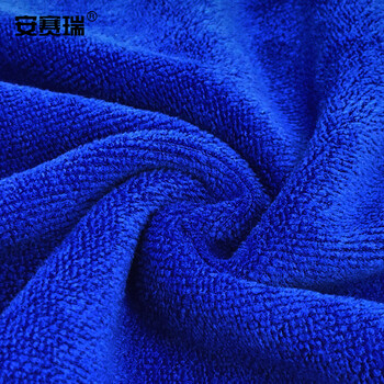 安赛瑞 超细纤维毛巾 多用途百洁布吸水清洁布 30×30cm 保洁洗车 10条装 蓝色 27055