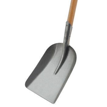 兰诗（LAUTEE）210380 煤铲铁锹 农用工具铁锨建筑钢楸  3号（小）煤楸整套1.2M槐木杆