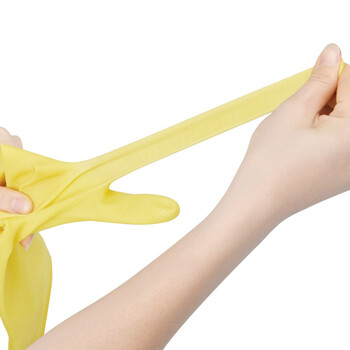 舒蔻（Supercloud）乳胶手套牛筋加厚胶皮耐用防水洗碗洗衣厨房清洁保洁工具 L码3双装