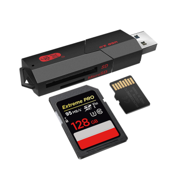 川宇USB3.0多功能二合一高速读卡器支持SD单反相机TF行车记录仪手机存储内存卡