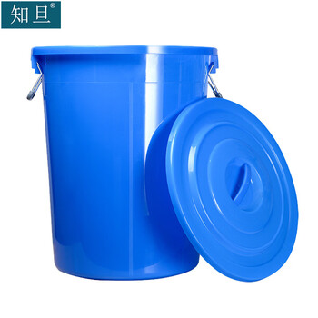 知旦 水桶 含盖160L塑料水桶外径:560*700mm工业储水桶化工桶胶桶收纳桶ZST-160L