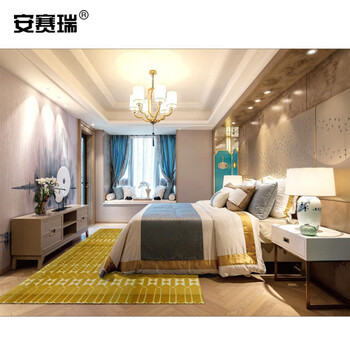 安赛瑞 地毯 加厚商用办公室宾馆酒店座椅满铺餐桌垫 1.6×2.3m 黄色图腾26791