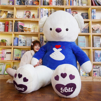 5米比心泰迪熊猫公仔大抱抱熊女孩布娃娃玩偶毛绒玩具送女友熊熊生日