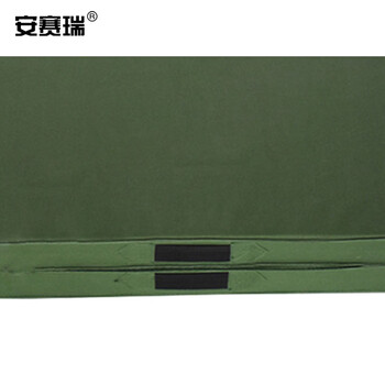 安赛瑞 体操垫 学校体能考试垫 1.2×0.6×0.05m 跳高垫训练垫防护垫海绵垫摔跤垫 折叠帆布垫 军绿色  27138