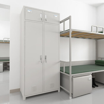 京顿内务柜加厚铁皮柜钢制宿舍内务柜更衣柜衣帽柜 单人内务柜90*50*200cm