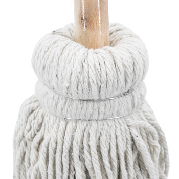 海斯迪克 gnjz-1027 白色老式木柄拖把 木杆棉线拖把墩布拖布 线条拖把 1把