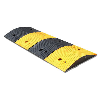 冰禹 减速带 橡胶斜坡缓冲带 人字形(带螺丝）100*35*5cm 1个 BYlf-533