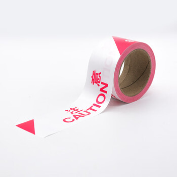 鸣固 一次性警戒线 1卷100米安全隔离警示线 交通工程警告分隔带警戒线 红白注意安全