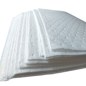 海斯迪克 HKZ-75 片装吸油棉（100片）白色吸油专用吸附棉 400*500*4mm