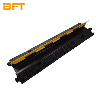 贝傅特 减速带线槽 橡胶PVC电缆保护槽室内外护线盖板压线板橡胶电缆过桥板 PVC中一槽线槽