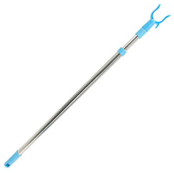 海斯迪克 HKZ-8 除尘掸子 除尘扫灰可伸缩禅子 大扫除清洁神器 灰色＋杆子＋衣叉头