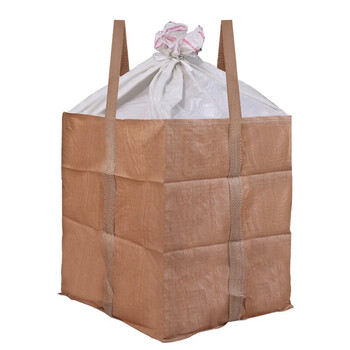 飞尔（FLYER）吨袋 全新黄色太空袋 污泥预压袋 承重0.8吨 两吊+字托底上封口布90x90x110cm【FLJD252】