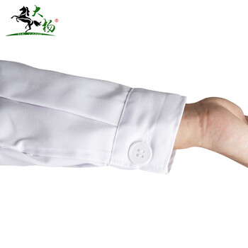 大杨327长袖棉白大褂 学生实验室搬运劳保服加工厂工装美容服工作服 XL码/175cm 定制