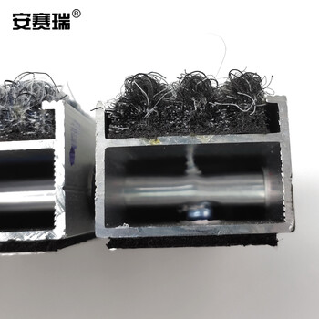 安赛瑞 铝合金地垫 除尘防滑刮泥地垫 2.0壁厚 进门嵌入式脚垫 银行酒店商场门垫50×80cm凹槽款 黑色26541