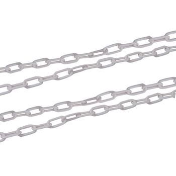 金诗洛 KSL201 塑料警示链条  路锥链条 隔离链子 链条 警示防护链条 隔离墩链条（6mm黄黑-5米）