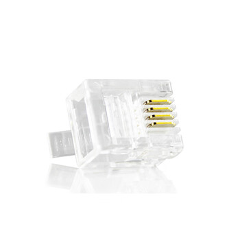 东电通信（DODEM）6P4C电话水晶头 RJ11语音电话线接头 100个/盒