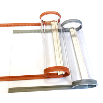 兰诗（LAUTEE）DA5012 透明自吸磁力门帘保暖防风隔断帘透明塑料软门帘 宽45cm*200cm   2条棕色2.0mm不封底