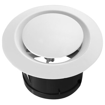 海斯迪克 HK-624 圆形ABS室内新风口 管道风机进风口出风口可调 φ150mm旋流可调型