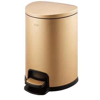 南 SJ5-D01 半圆形脚踏桶  香槟金 防指纹 5升容量 果皮桶  商用酒店宾馆客房不锈钢垃圾桶
