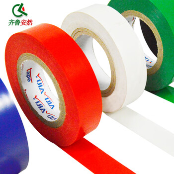 齐鲁安然 PVC电气绝缘胶带 电工胶布 耐寒耐磨抗老化家装 18米 混色 6卷桶装