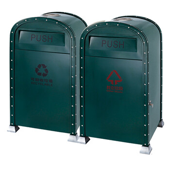 南 GPX-221A 公园垃圾桶 墨绿色 户外不锈钢垃圾桶户外环保垃圾桶烟灰桶广场小区公园环保垃圾桶