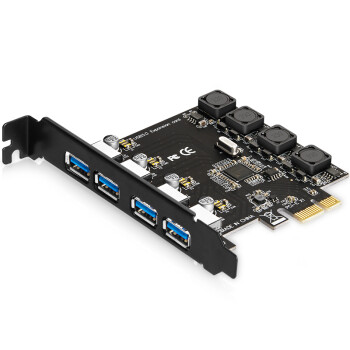 MOGE魔羯 台式机PCIE x1转4口USB3.0独立供电扩展卡PCI-E四口USB转接卡瑞萨NEC芯片 MC2016