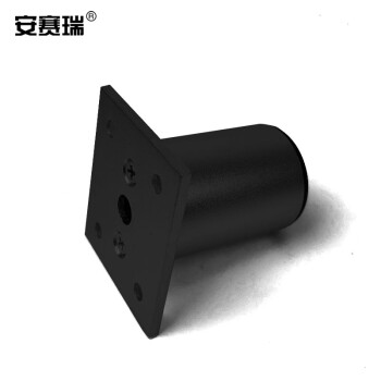 安赛瑞 铝合金圆形柜脚 (4个装) 家具支撑腿桌子橱柜衣柜沙发增高脚垫柜腿 可调节脚垫 10cm 黑色 26656