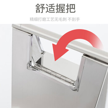 飞尔（FLYER）不锈钢A字牌停车牌可折叠小心地滑警示牌酒店停车场学校商场提示牌请勿泊车告示牌 小心地滑