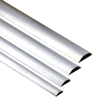 者也（ZYE）3号加厚铝合金线槽半圆地线槽贴地面弧形明装地面穿线防踩走线槽